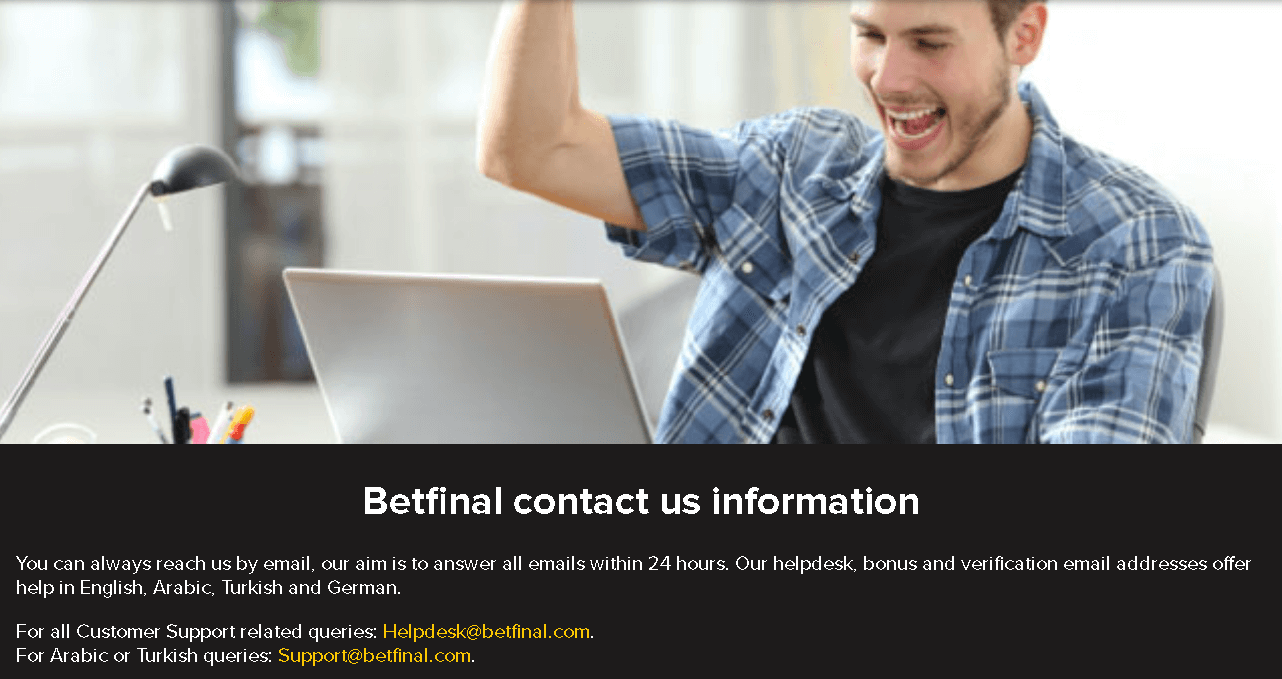 Betfinal contact information